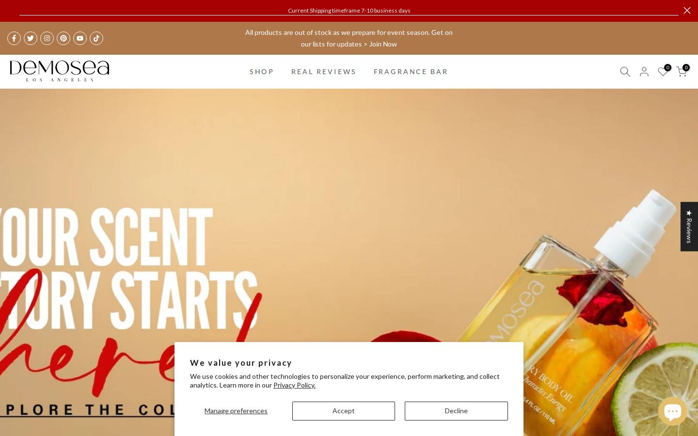 demosea.com homepage screenshot