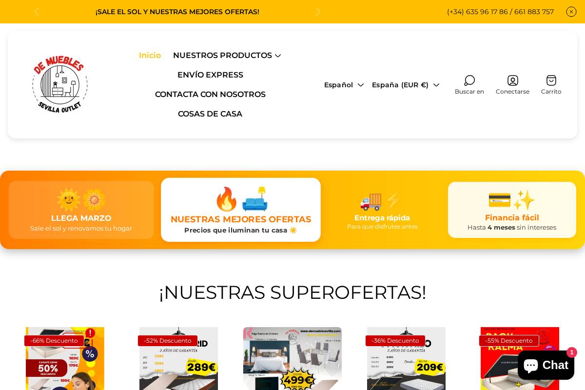 demueblesevilla.com homepage screenshot