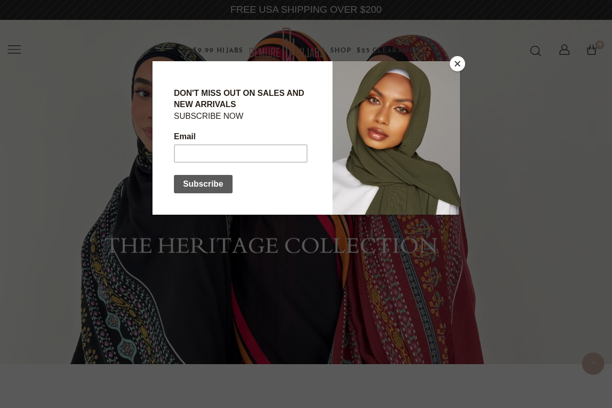 DEMURE HIJABS homepage screenshot