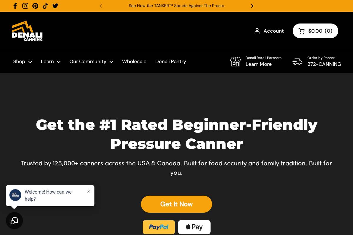 denalicanning.com homepage screenshot