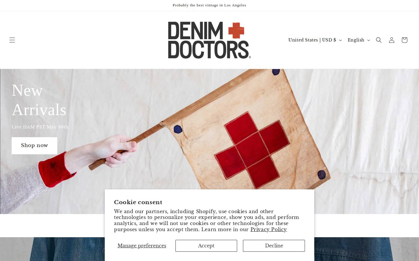 denimdoctors.com homepage screenshot