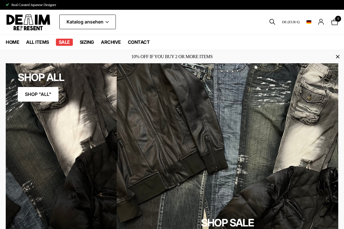 denimrepresent homepage screenshot