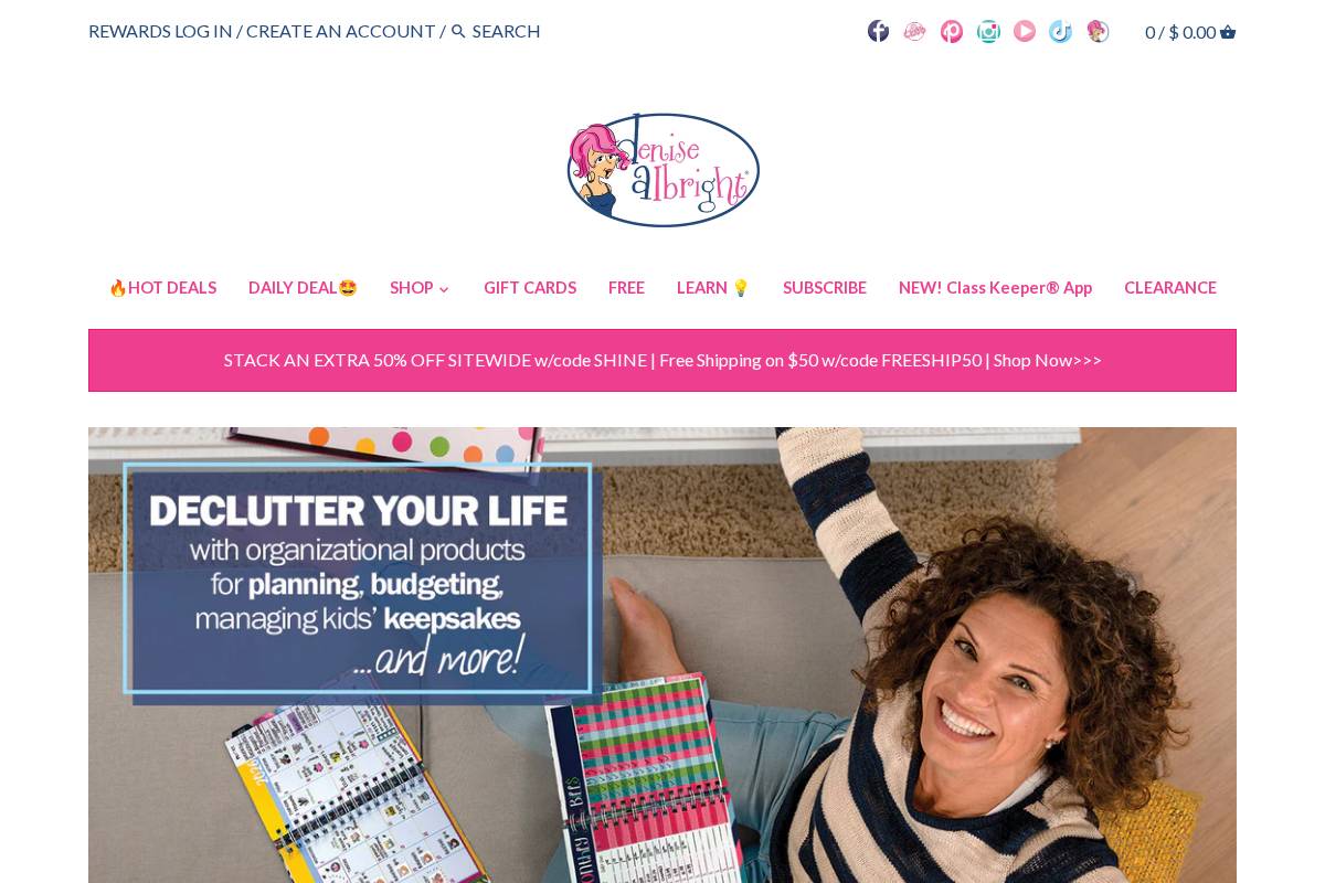 Denise Albright® homepage screenshot