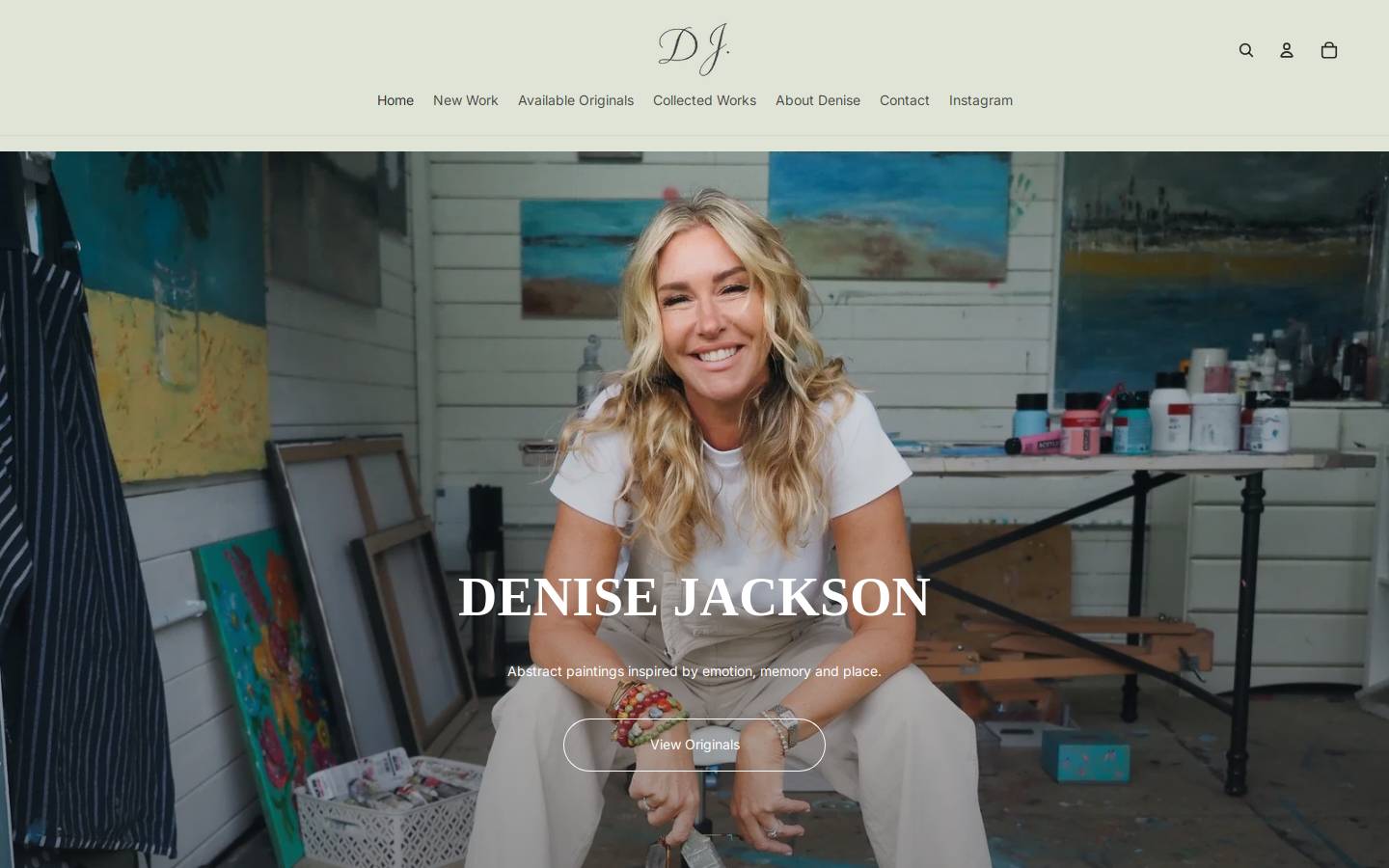 denisejacksonstudio.com homepage screenshot