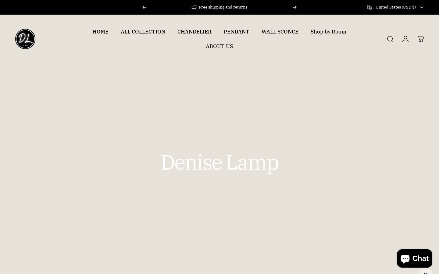 Deniselamp homepage screenshot