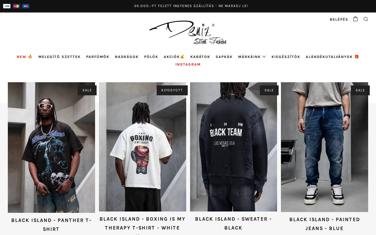 denizstreetfashion.com homepage screenshot