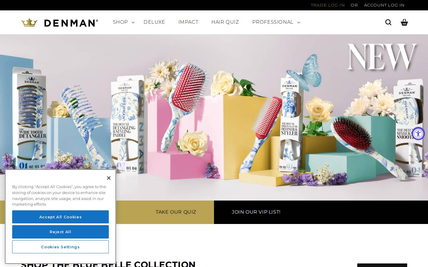 Denman Brush homepage screenshot