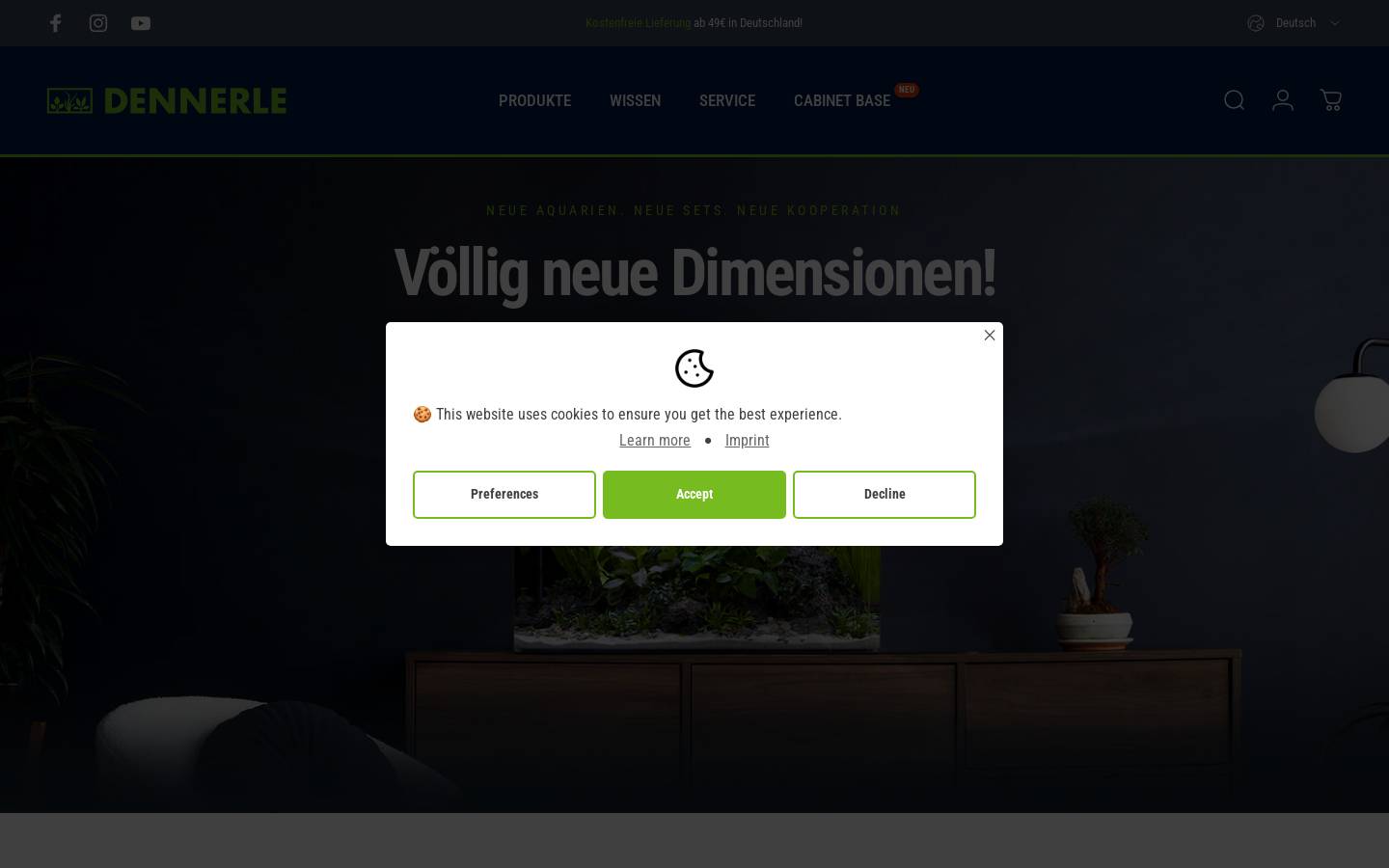 dennerle.com homepage screenshot