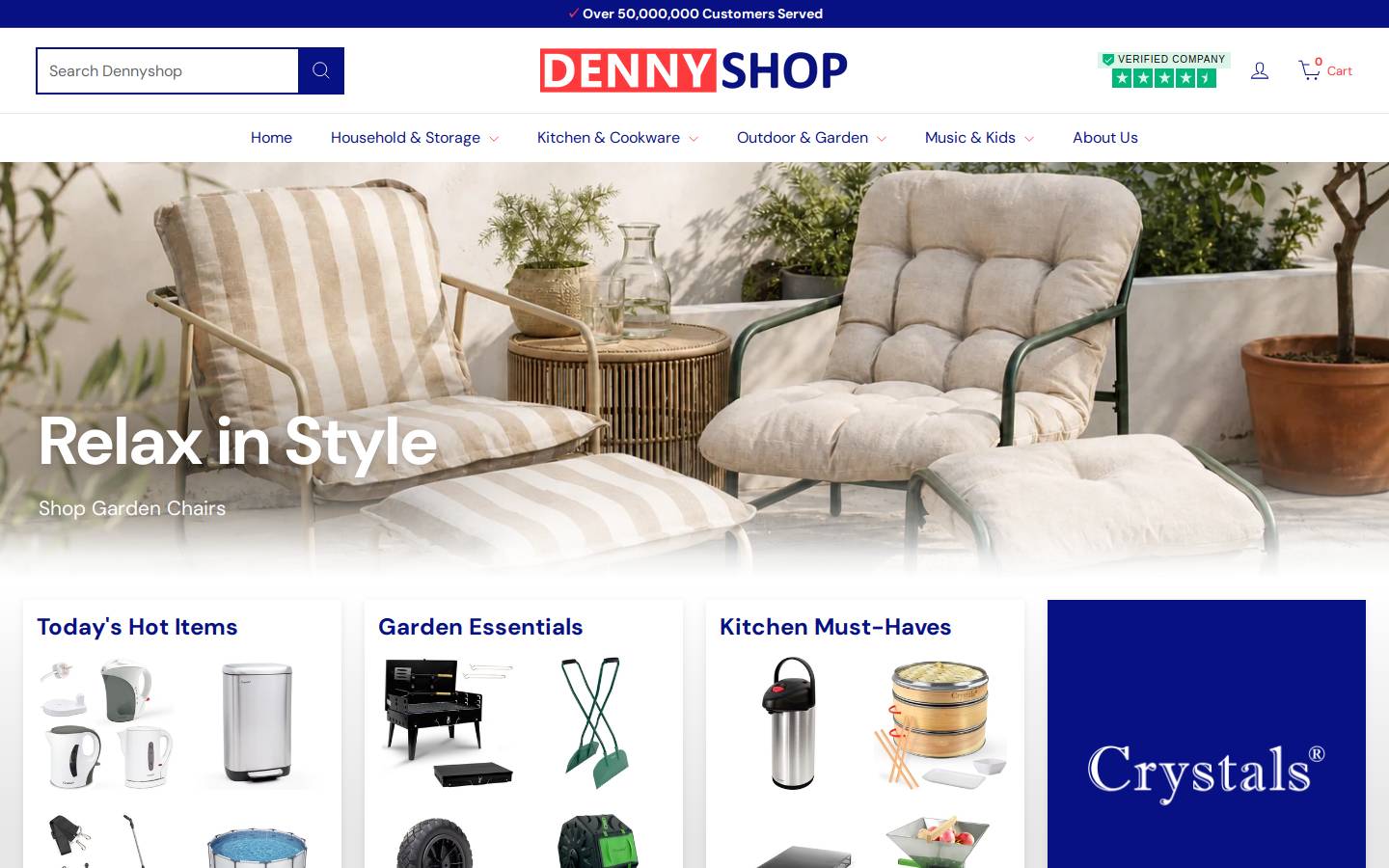 Denny Shop UK homepage screenshot