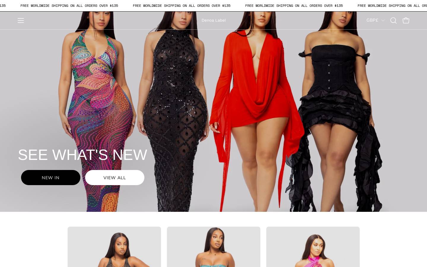 denoalabel.com homepage screenshot