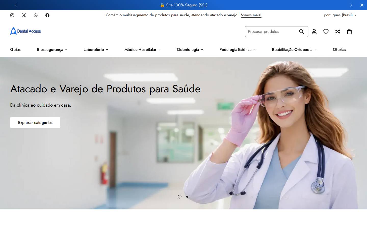 Dentalaccess homepage screenshot