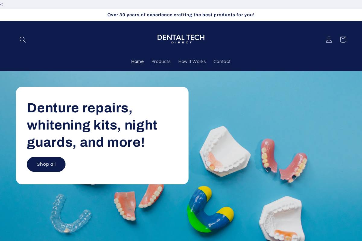 dentaltechdirect.net homepage screenshot
