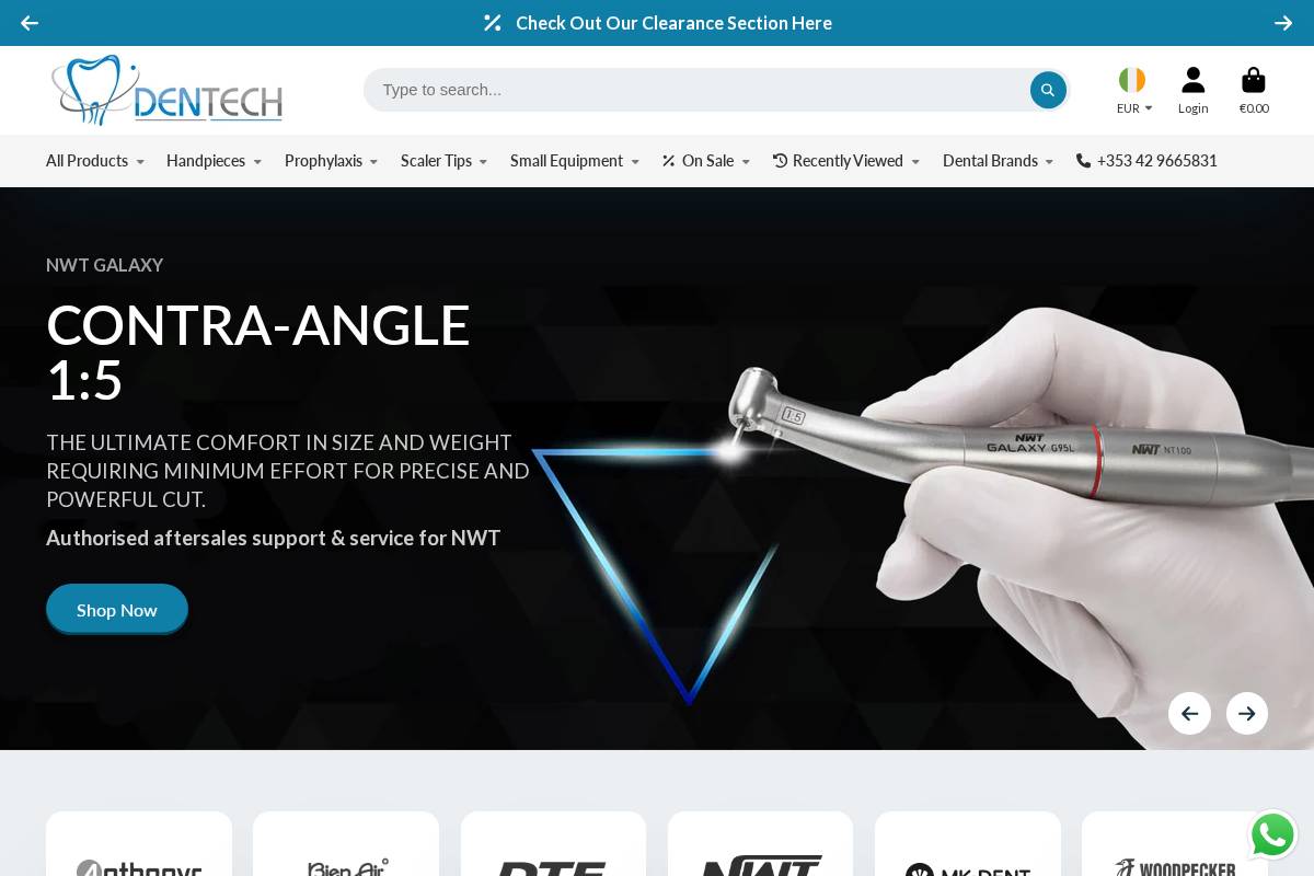 dentech.ie homepage screenshot