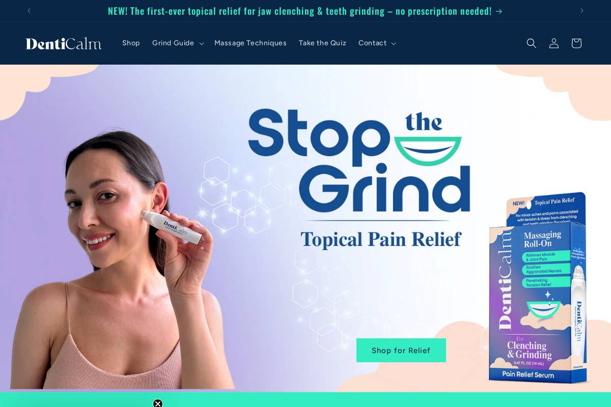 denticalm.com homepage screenshot