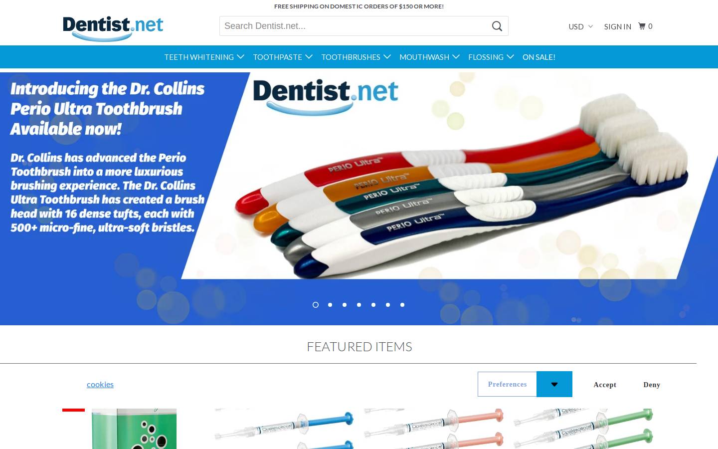 Dentist.net homepage screenshot