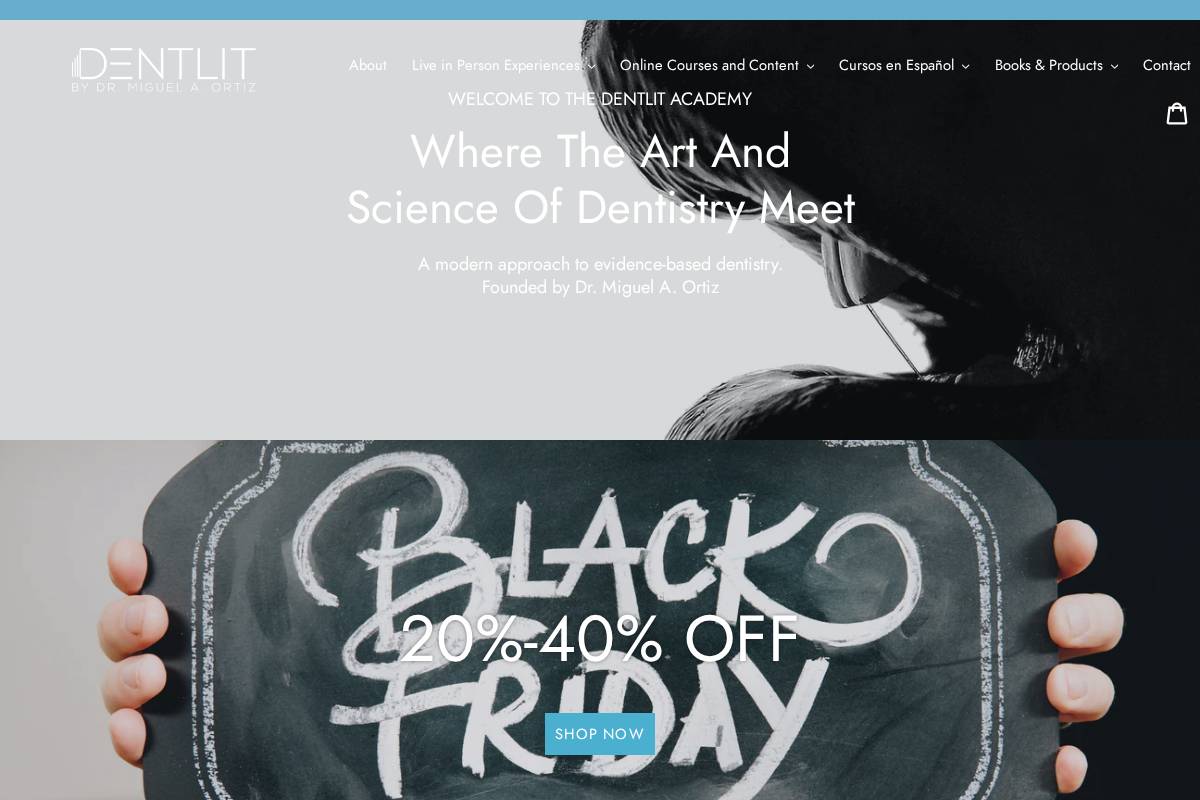 DentLit | By Dr. Miguel A. Ortiz homepage screenshot