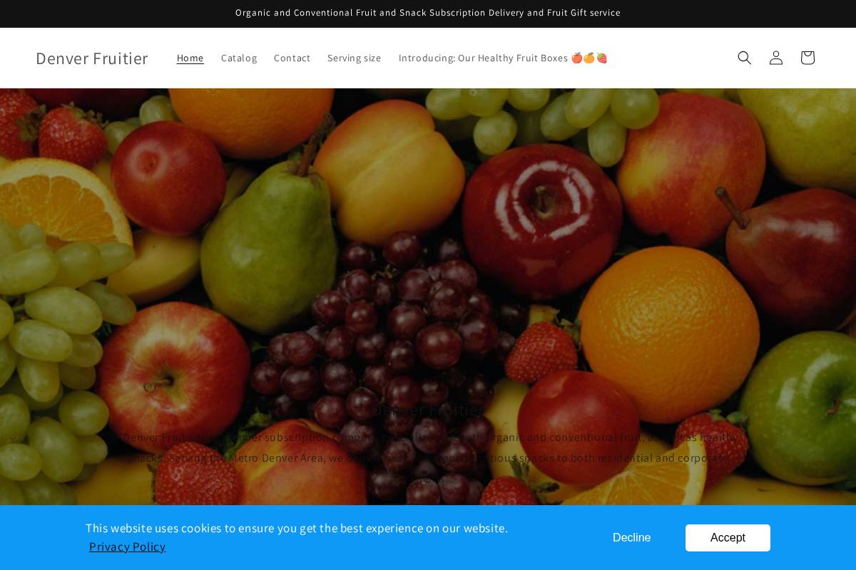 Denver Fruitier homepage screenshot