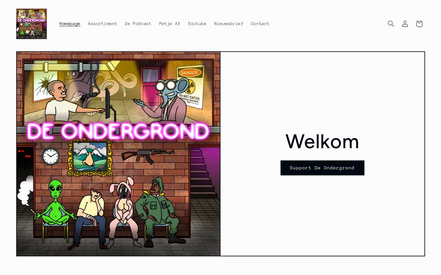 deondergrond.com homepage screenshot