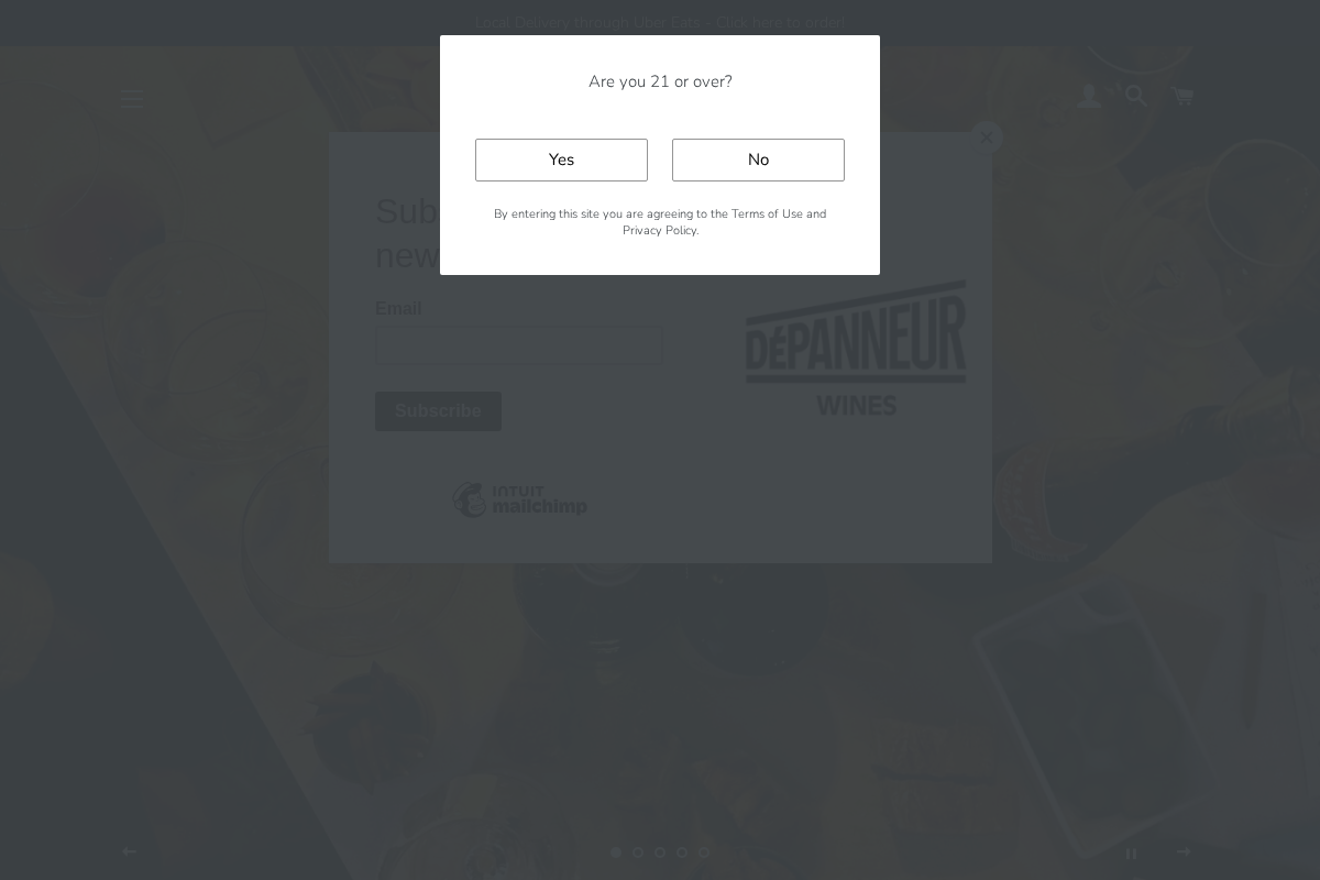 depanneurwines.com homepage screenshot