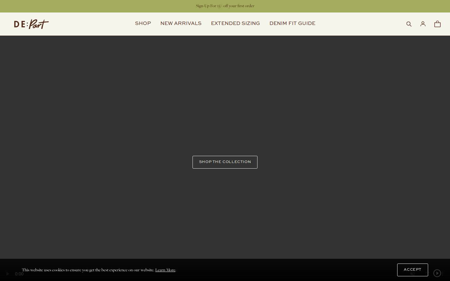 departdenim.com homepage screenshot