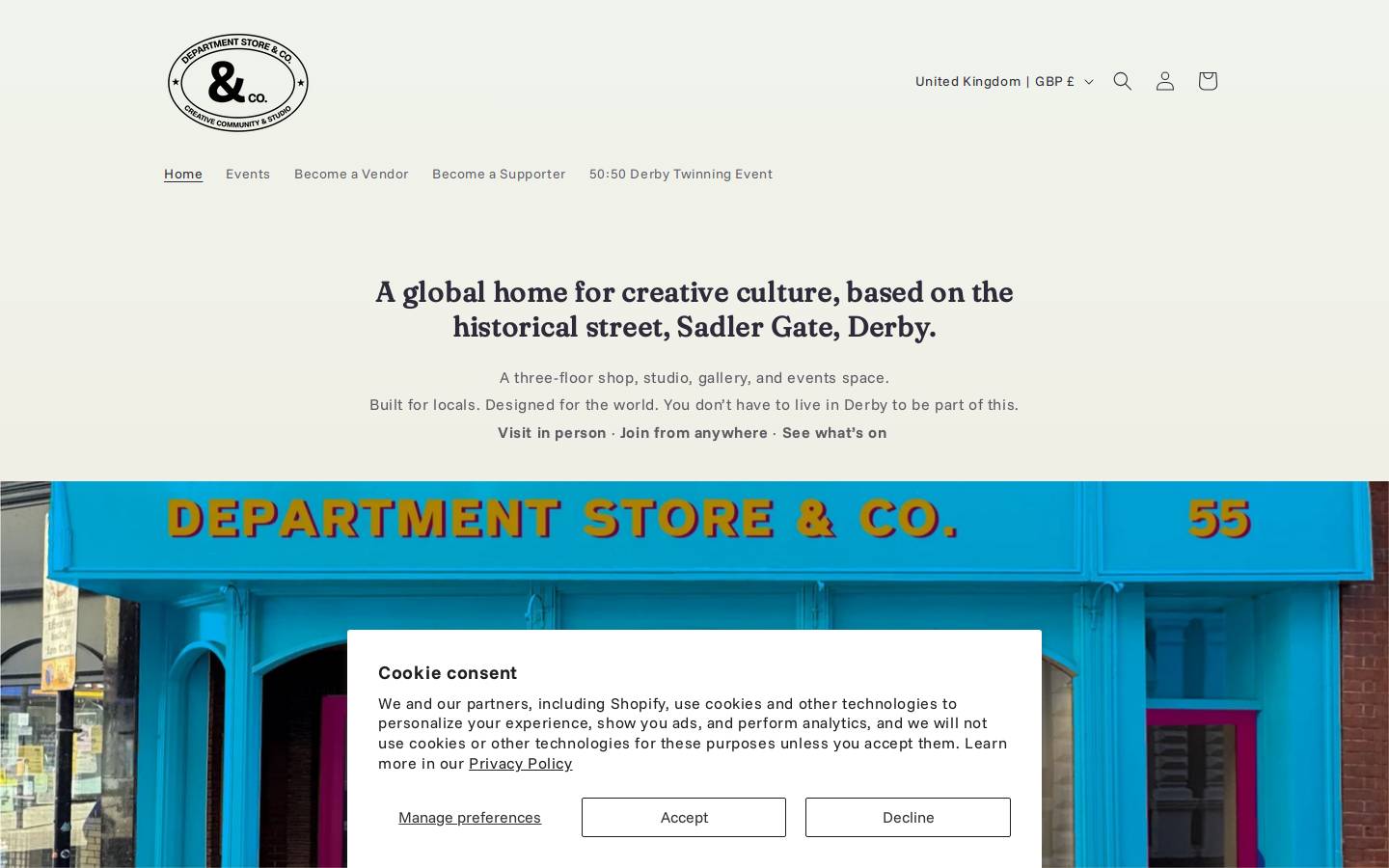 departmentstoreco.com homepage screenshot