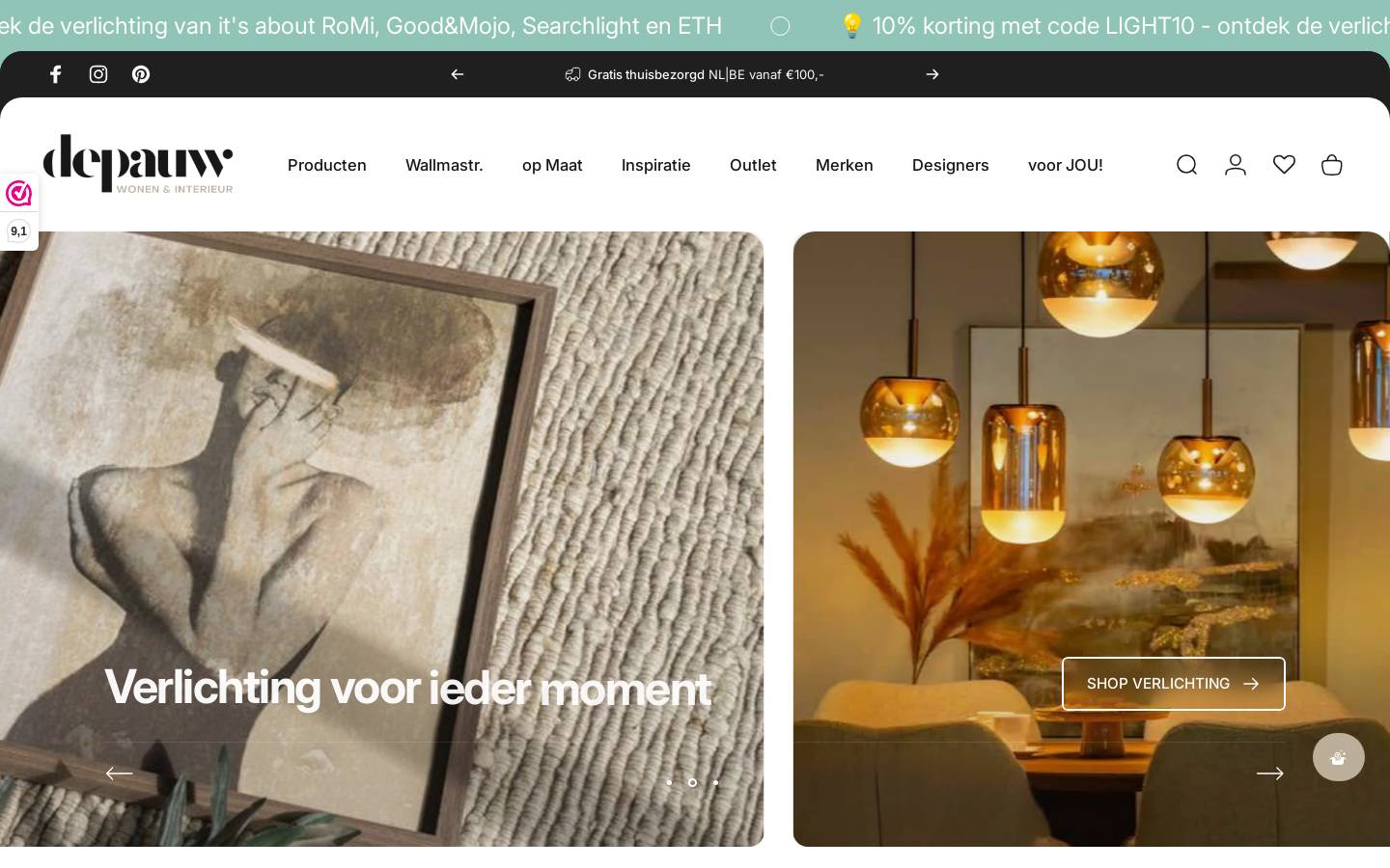 Online retail platform (NL) homepage screenshot