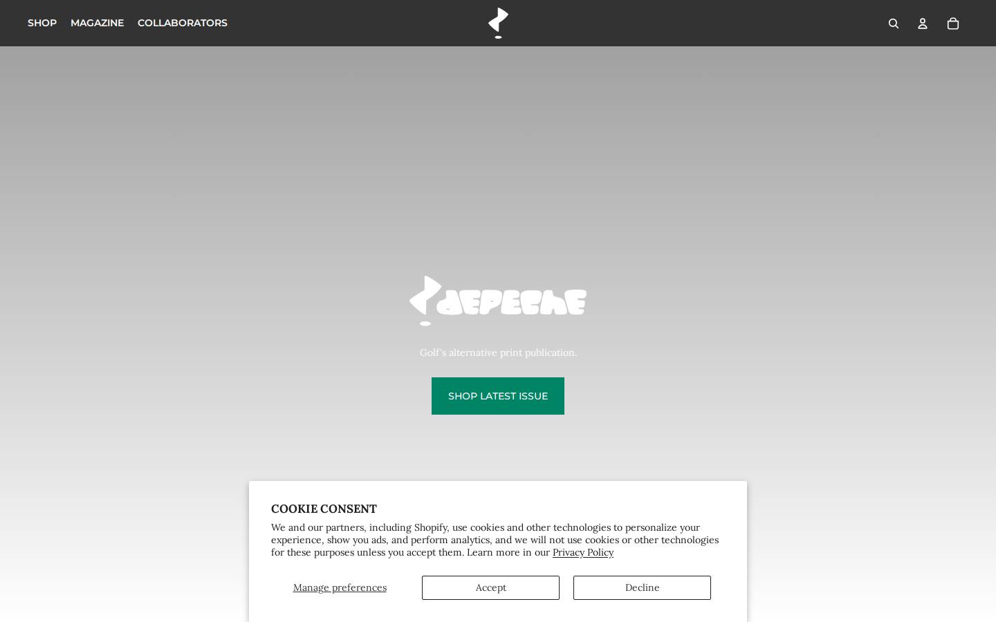 depeche-golf.com homepage screenshot