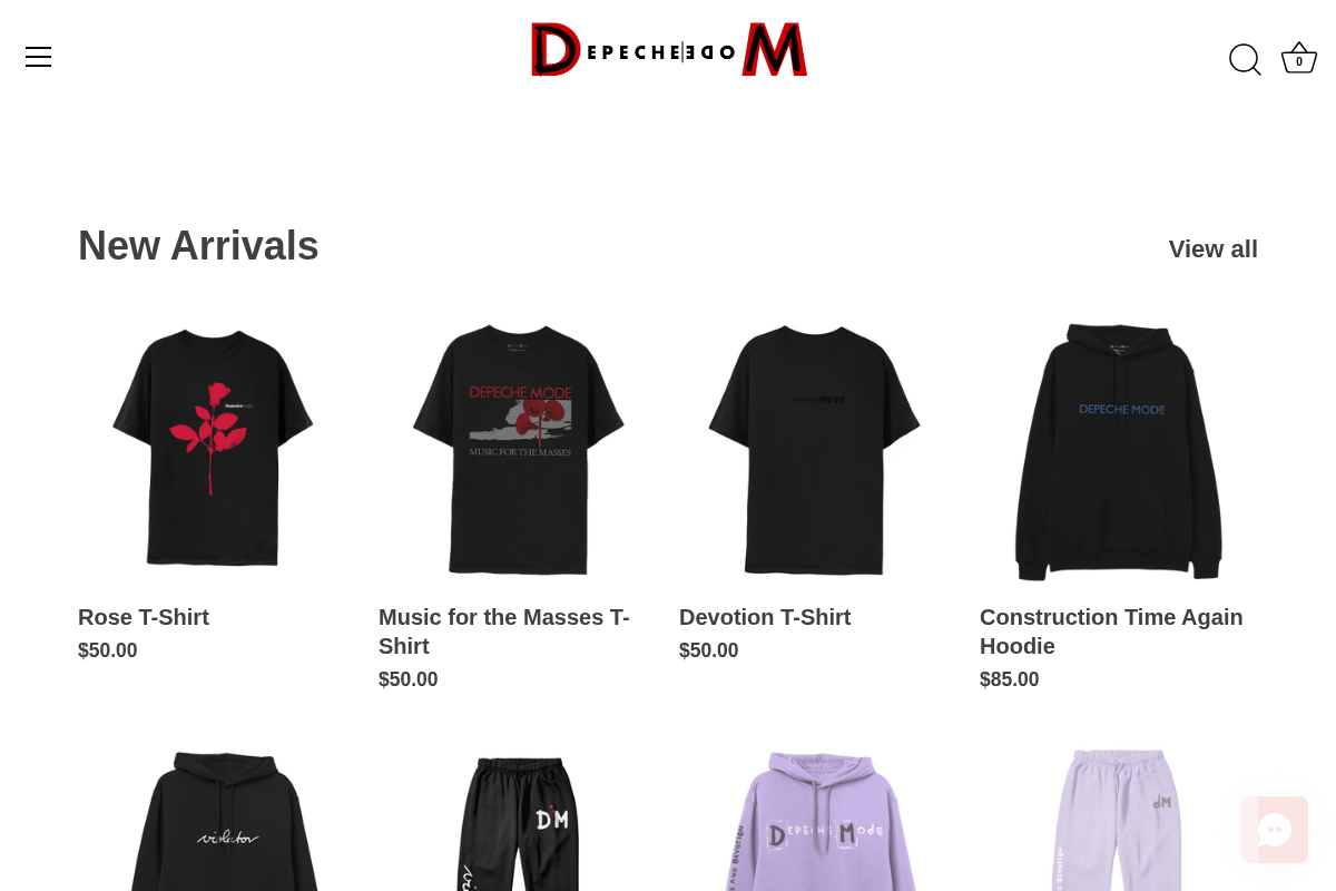 Depeche Mode homepage screenshot