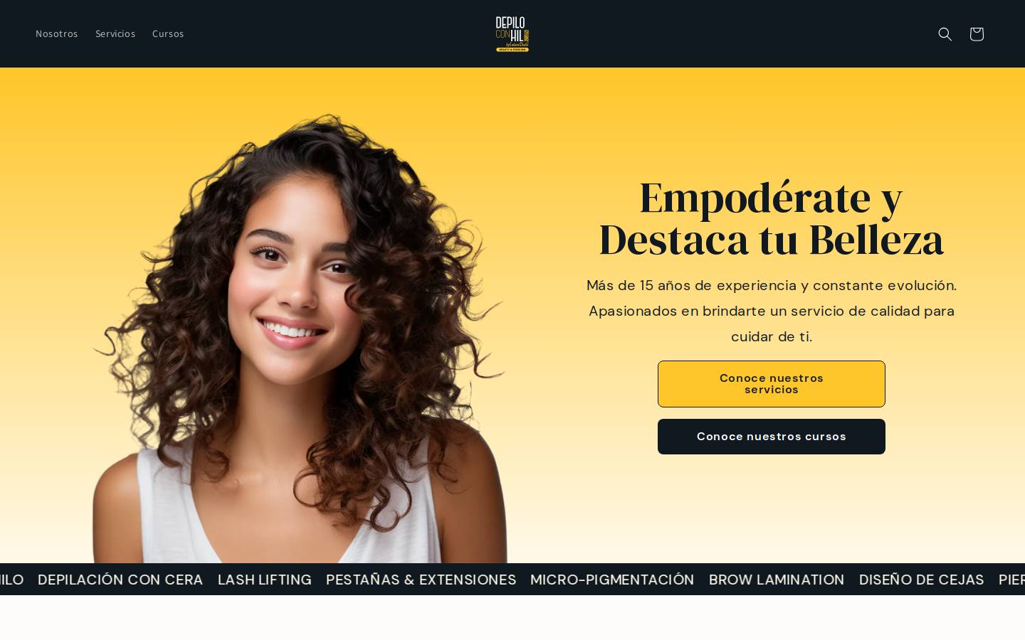 depiloconhilo.com homepage screenshot
