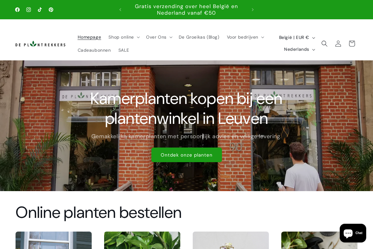 De Plantrekkers homepage screenshot