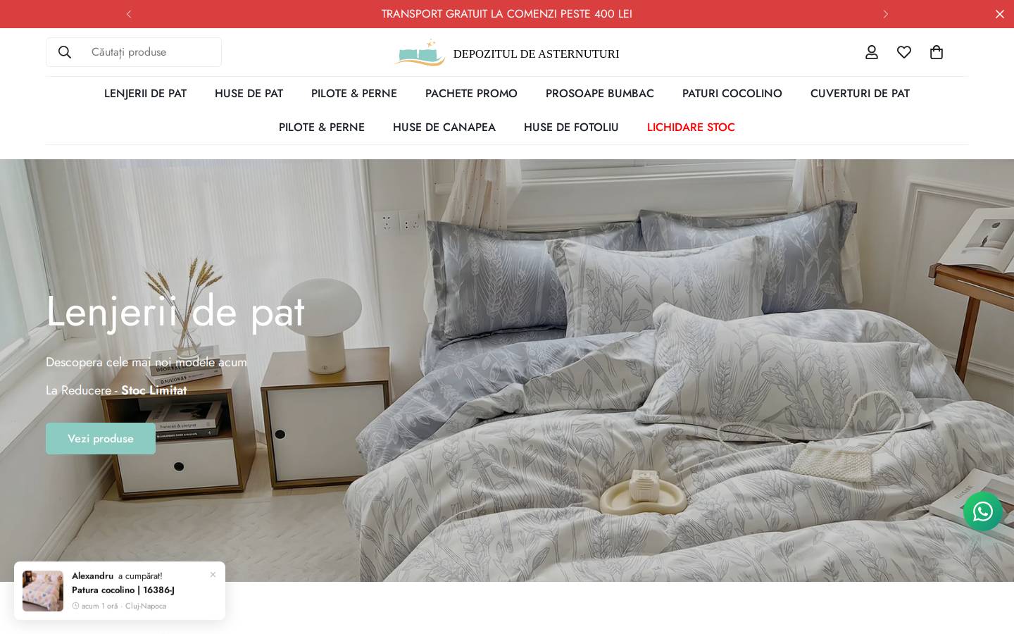 depozituldeasternuturi.ro homepage screenshot
