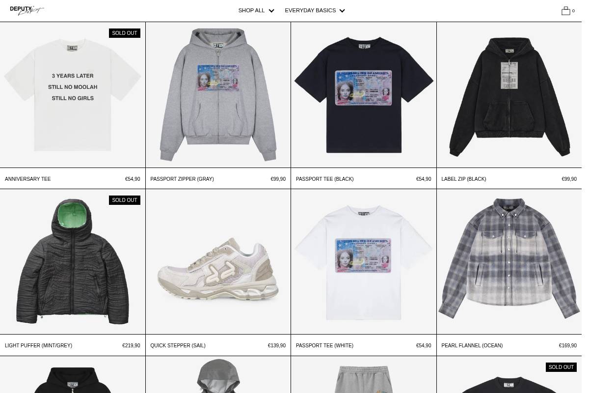 Deputydepartment homepage screenshot