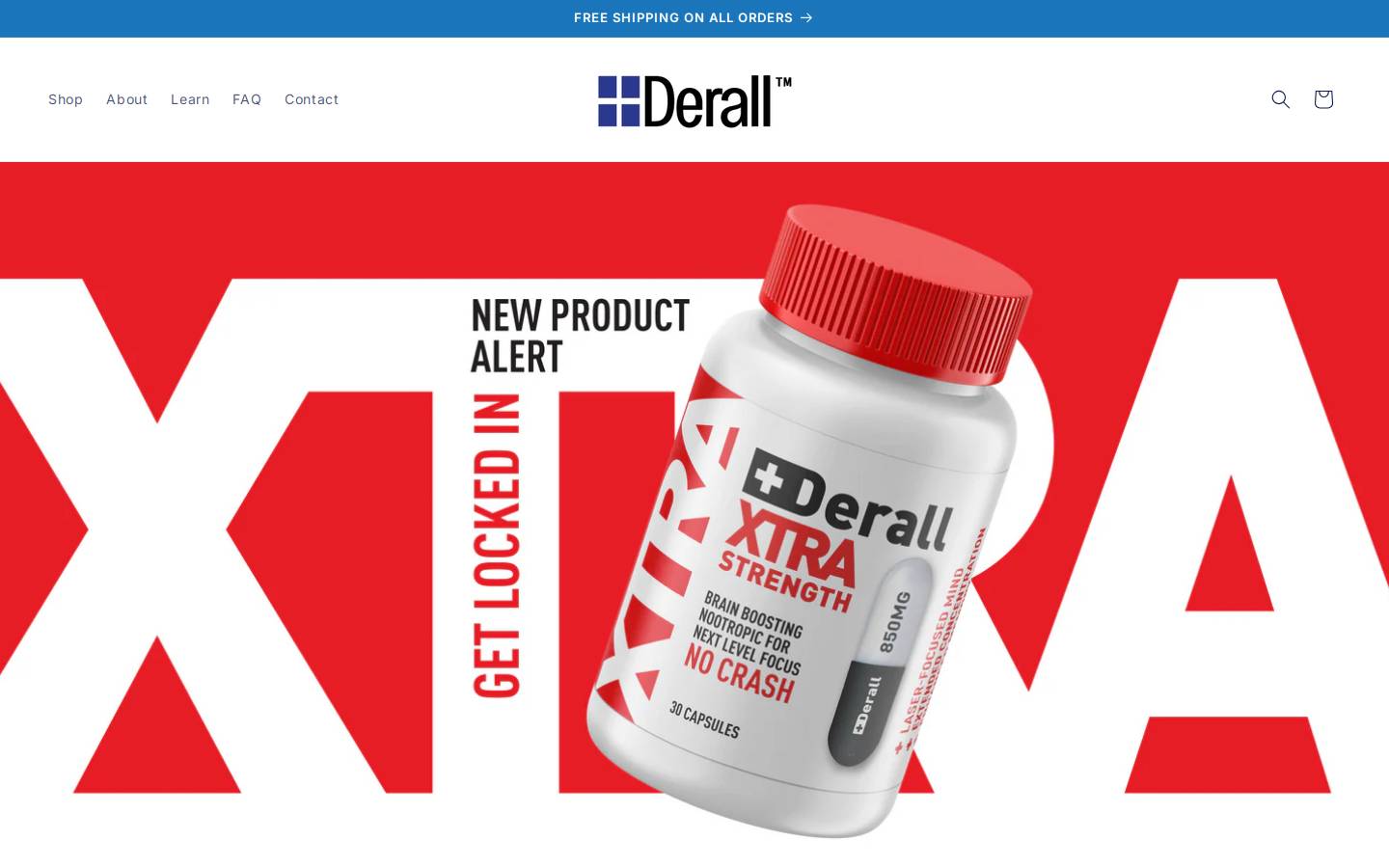 derallcaps.com homepage screenshot
