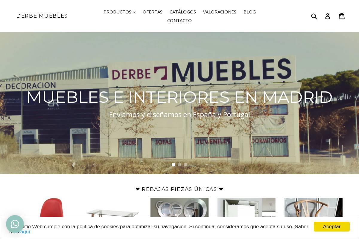 derbemuebles.com homepage screenshot