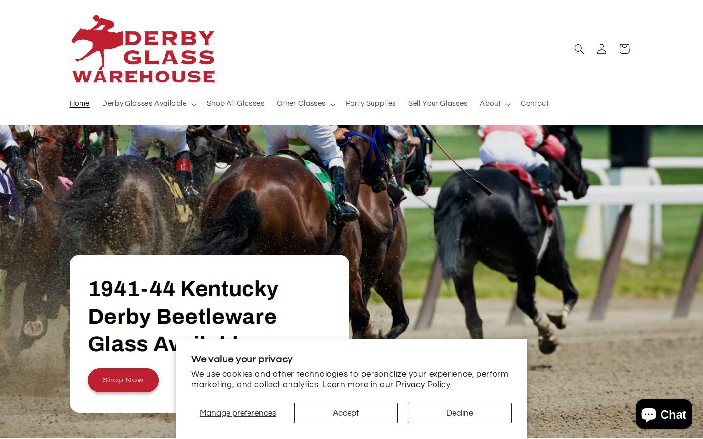 derbyglasswarehouse.com homepage screenshot