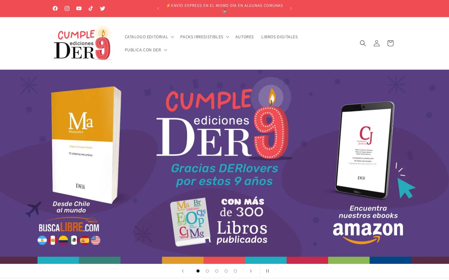 derediciones.com homepage screenshot