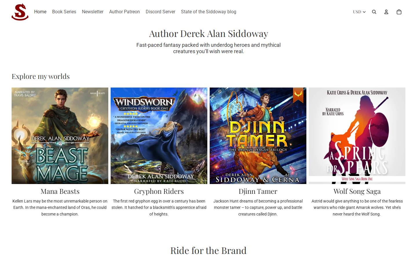 derekalansiddoway.com homepage screenshot