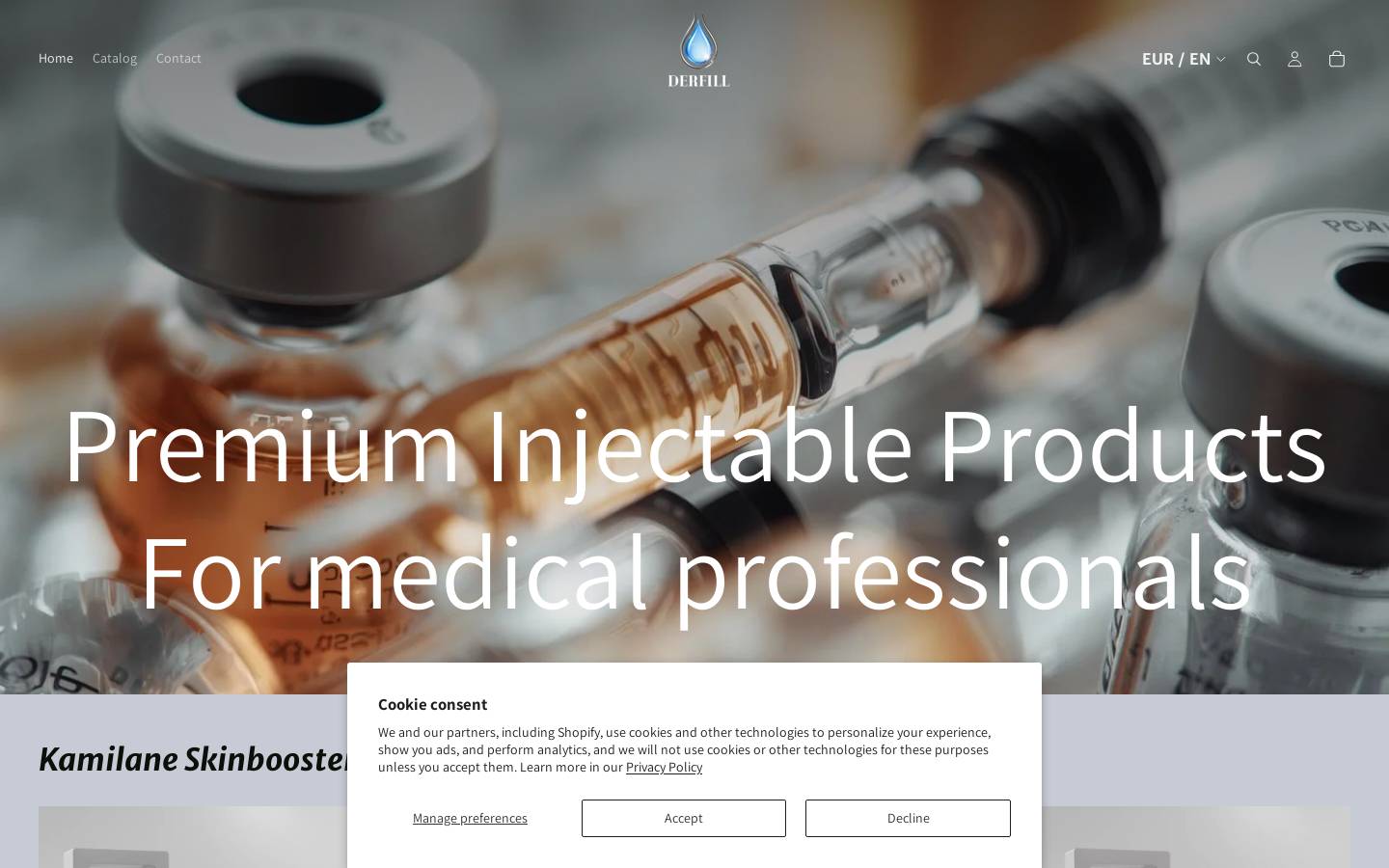 derfill.com homepage screenshot