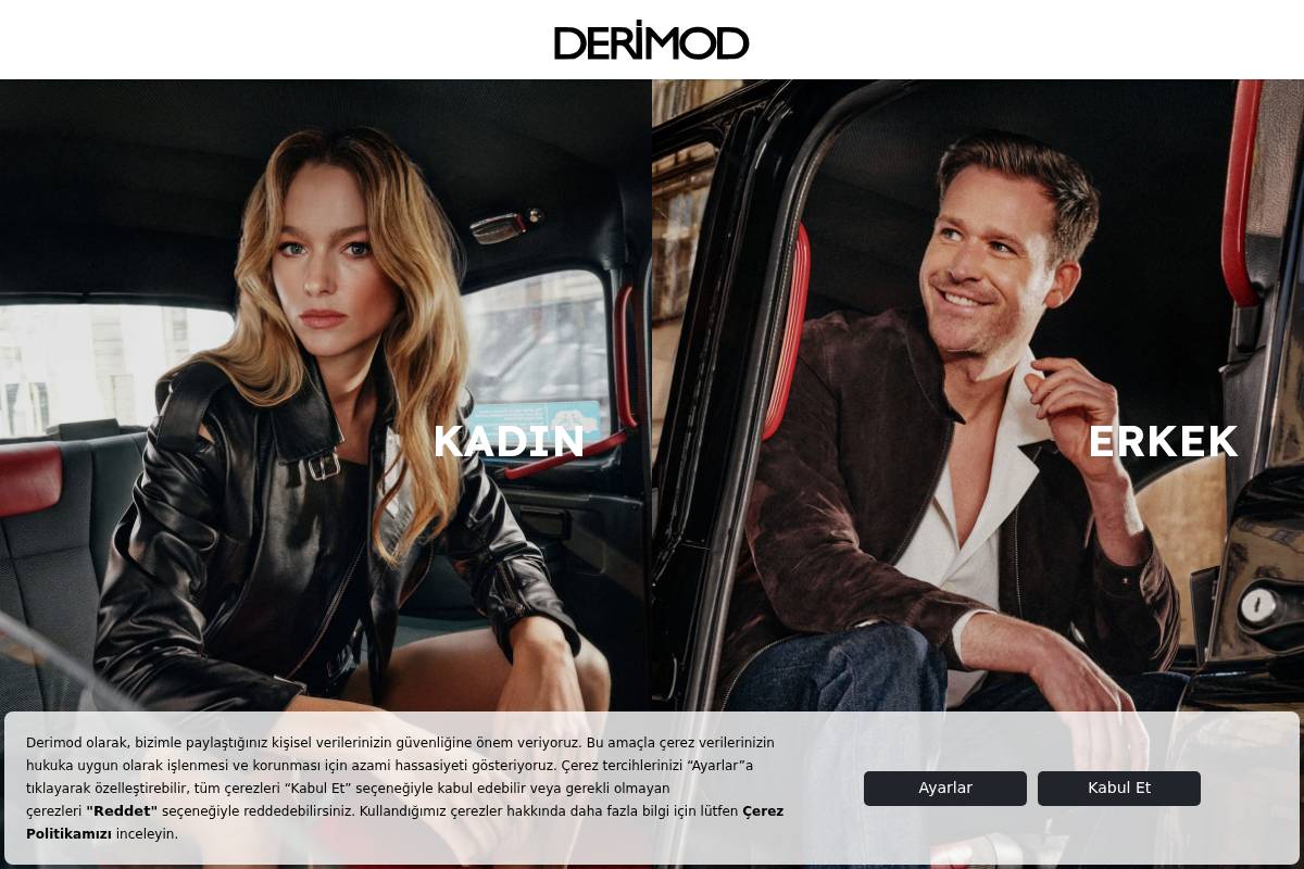 derimod.com.tr homepage screenshot