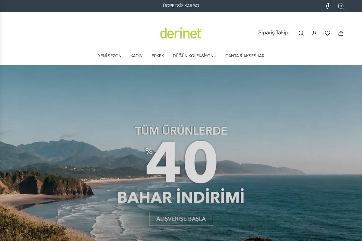 derinet.com.tr homepage screenshot
