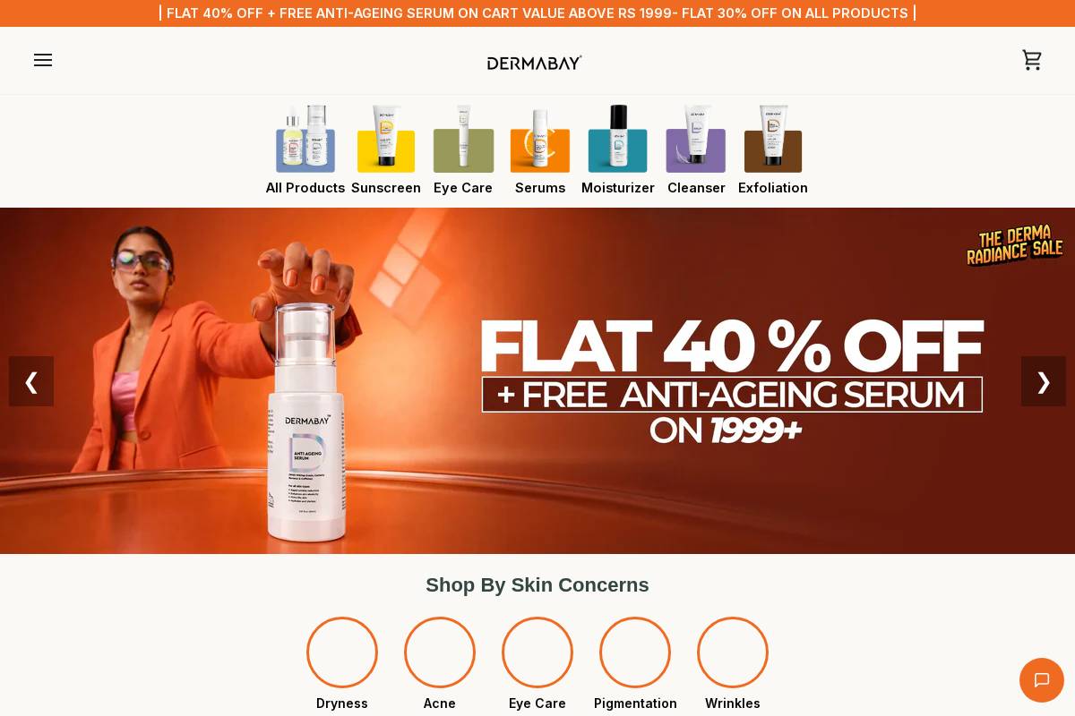 Dermabay homepage screenshot