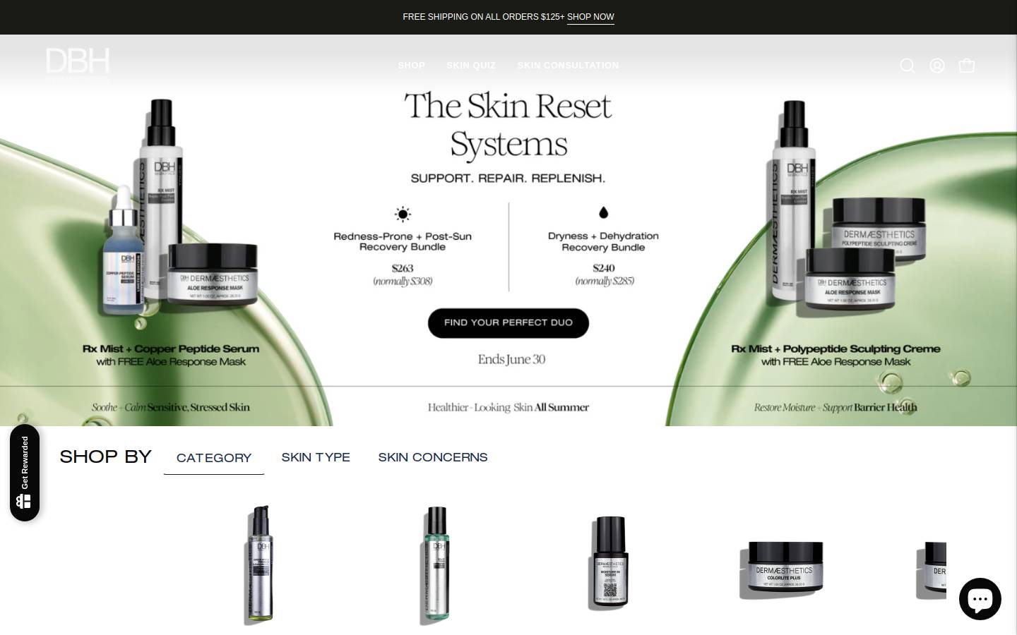dermaestheticsusa.com homepage screenshot