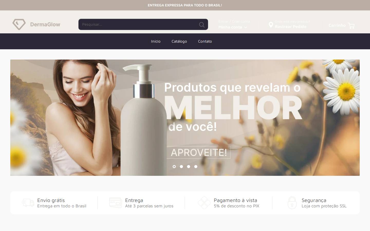 dermaglowcosmeticos.com homepage screenshot