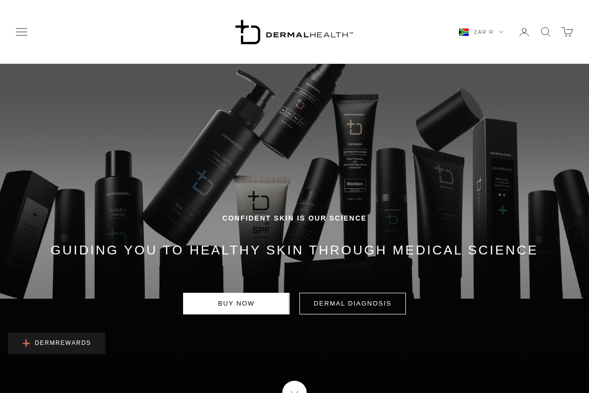 Dermalhealthstore™ homepage screenshot