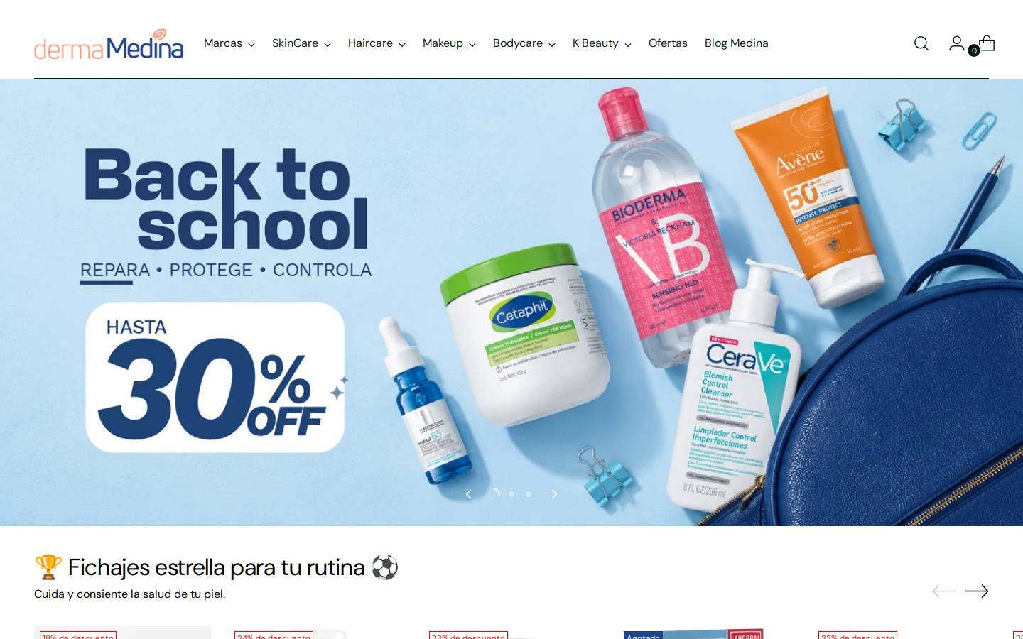 dermamedina.com homepage screenshot