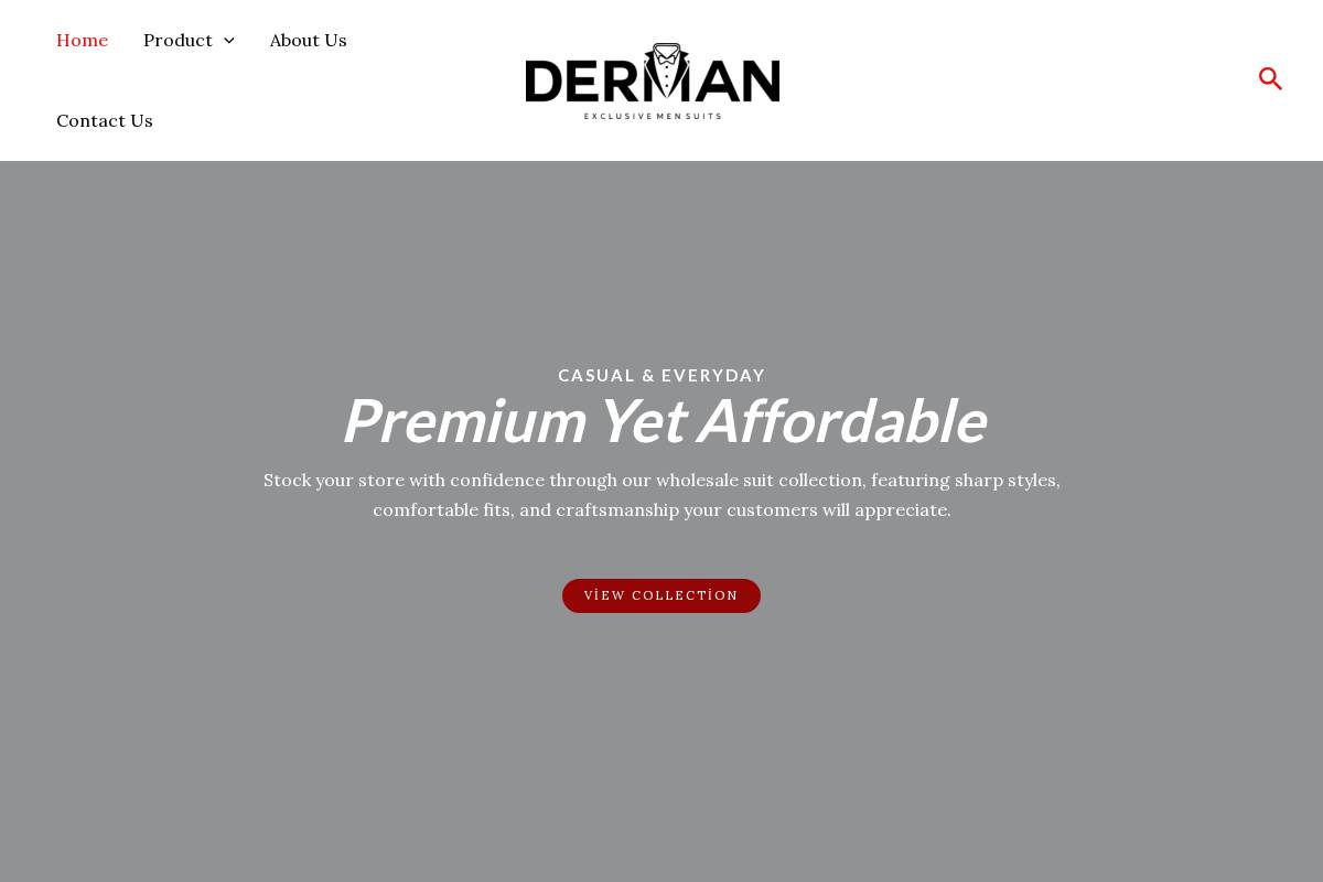 dermansuits.com homepage screenshot