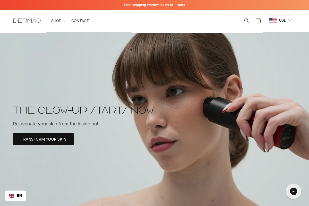 Dermao homepage screenshot