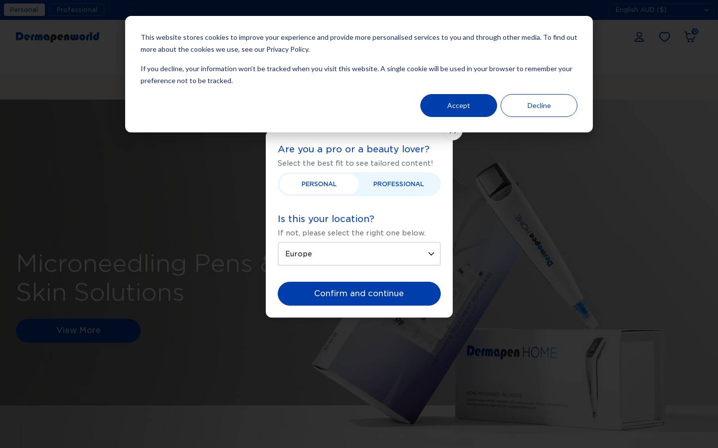 dermapenworld.com homepage screenshot