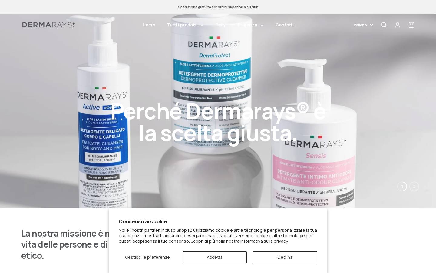 dermarays.com homepage screenshot