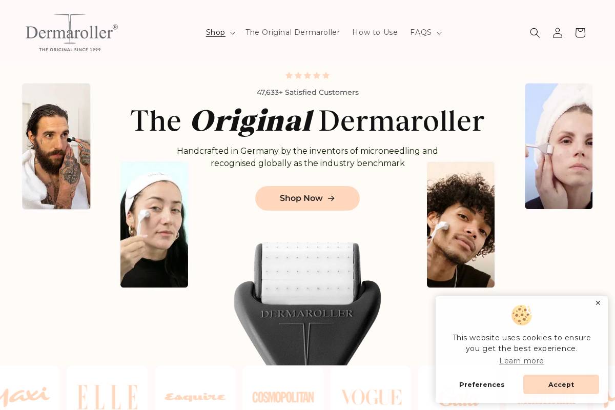 dermaroller-uk.com homepage screenshot